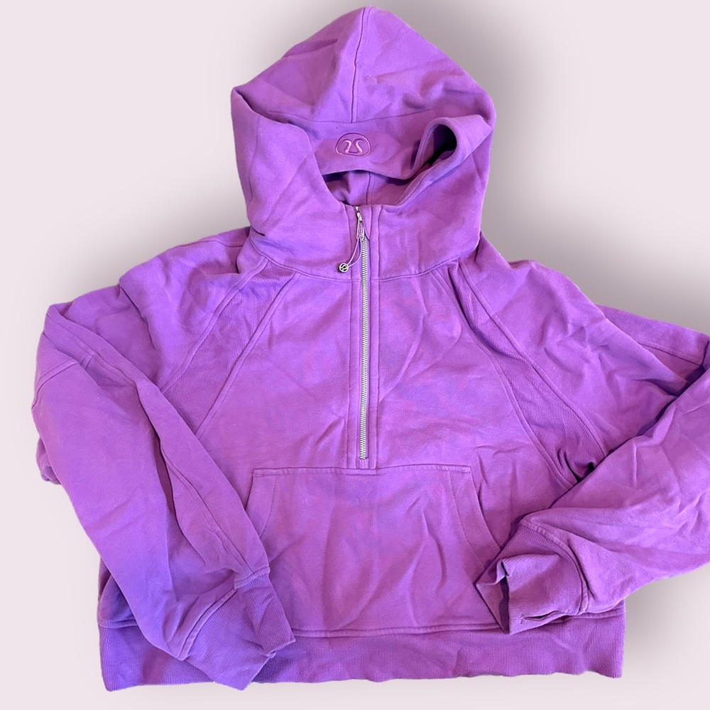 EUC Lululemon Magenta quarter zip hoodie size M